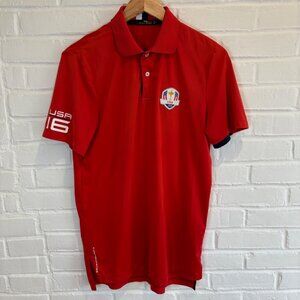 RLX Ralph Lauren Polo Golf Shirt Red Ryder Cup Team USA 2016 Men's Small